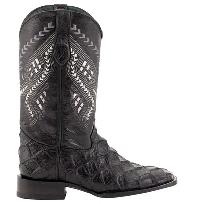 

Черные мужские классические ботинки Ferrini Italia Bronco Pirarucu Square Toe Cowboy 43393-0, Черный, Ferrini Italia Bronco Pirarucu Square Toe Cowboy