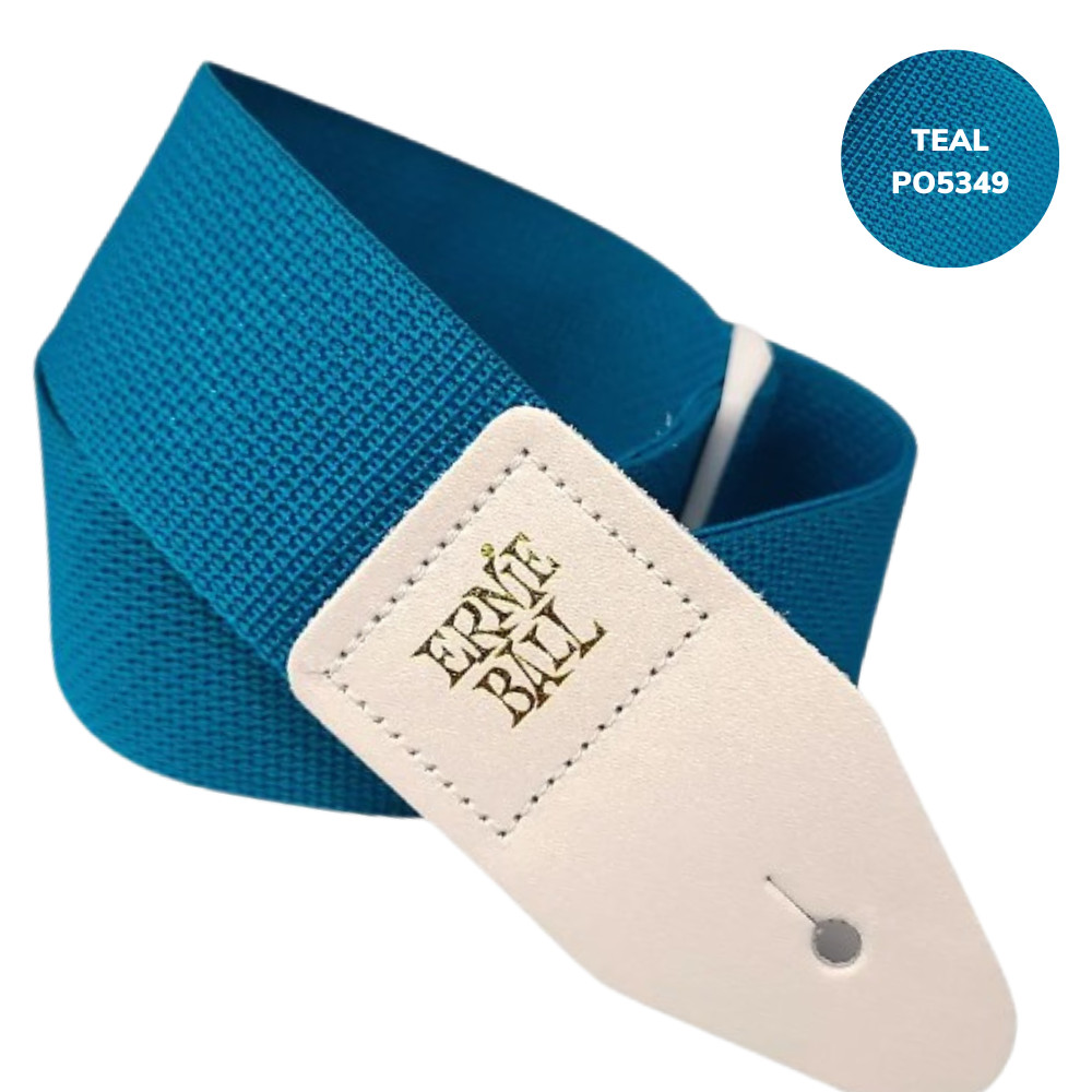 / Bass Strap W-white Leather Ends 5349