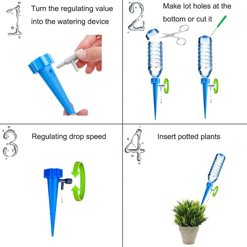 Plant Self Watering Spikes Indoor Outdoor Plastic Bottle Garden Plant Drip Irrig