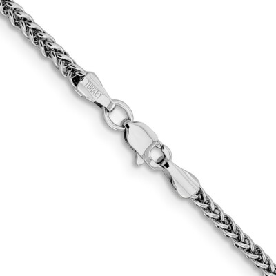 Pre-owned Skyjewelers Real 14k White Gold 2.35mm Semi-solid 3-wire Wheat Chain; 20 Inch; Lobster
