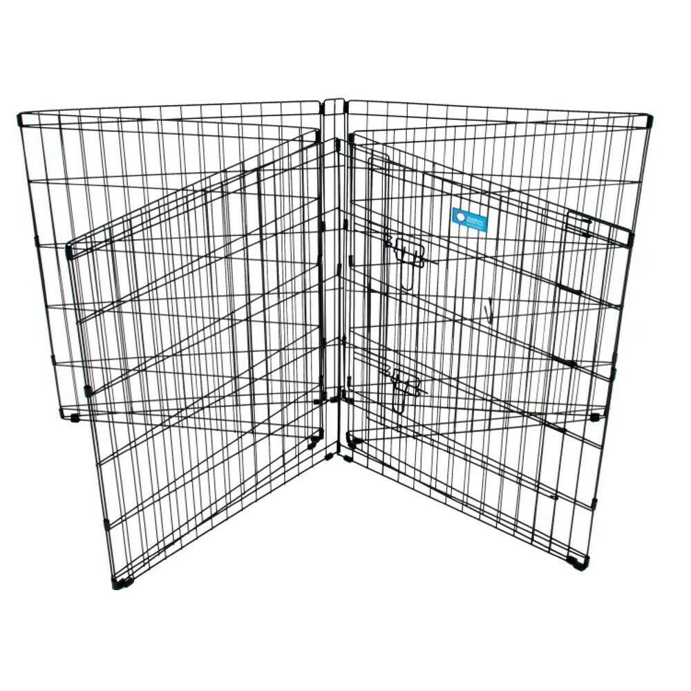 Dog Fence Outdoor Pet Exercise Pen Playpen Crate Cage 3 Panel Gate Foldable