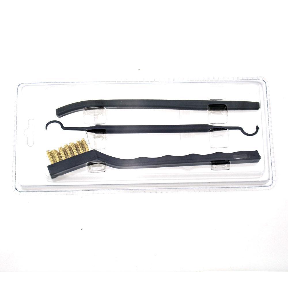 3pcs Gun Shotgun Rifle Cleaning Brass Brush Bristle Pick Set for