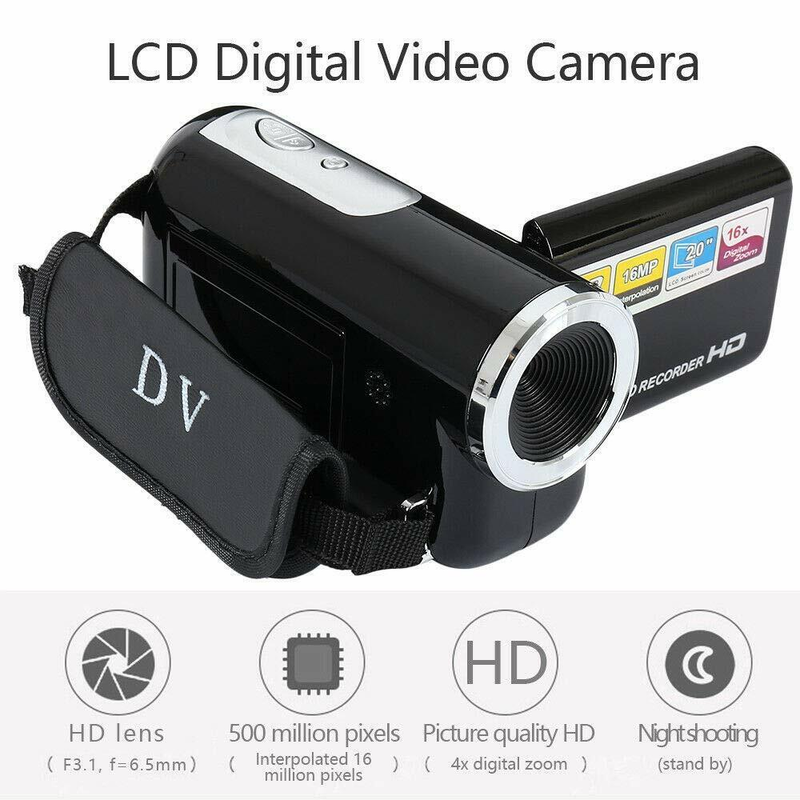 Digital Video Camera Tft Lcd 24mp 16x Zoom Dv Av Night Vision