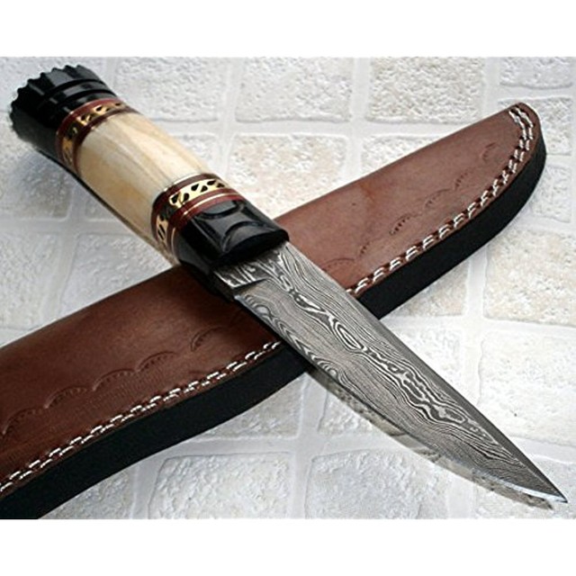 Fixed Blade Hunting Knives Bc- T- 10 Custom Handmade Damascus ...