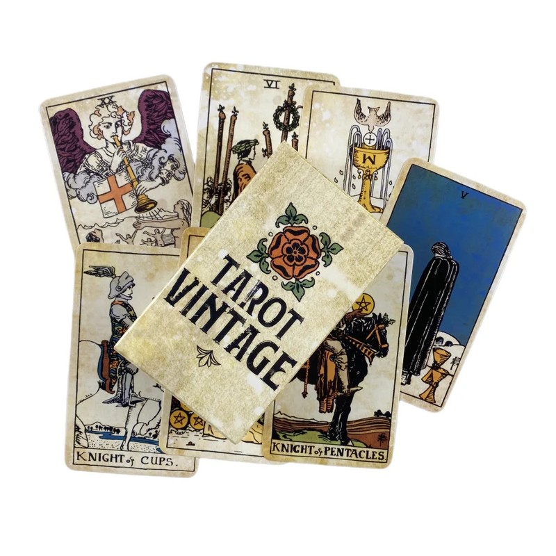 Tarot Vintage Cards a 78 Rider Deck Oracle English Visions