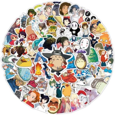 10 Random Studio Ghibli Stickers Decals Laptop Miyazaki Hydro Yeti Free Shipping