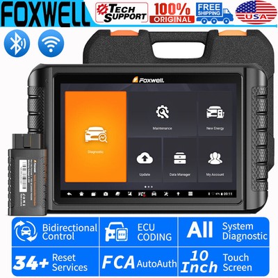 FOXWELL NT1009 Bluetooth OBD2 Scanner All System BiDirectional Ecu Coding Tablet