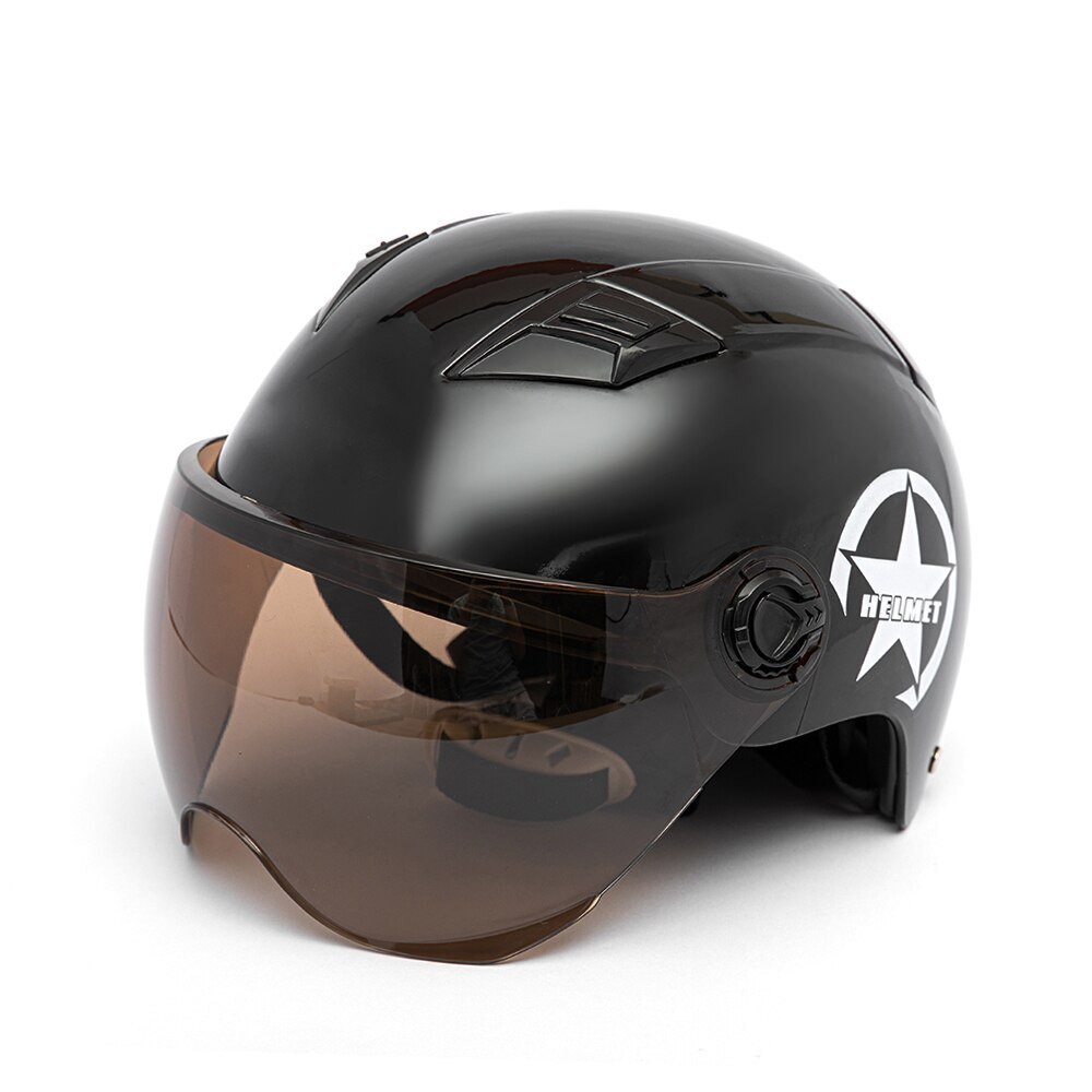 Motorcycle Helmet Half Open Face Helmet Baseball Cap Anti-UV Safety Protection