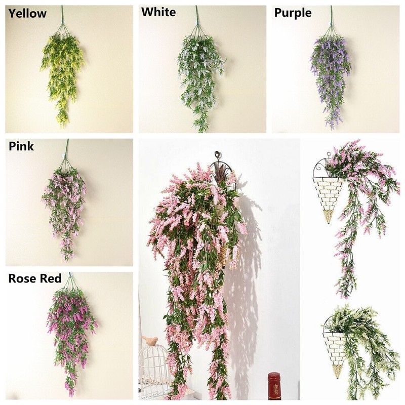1pc 31 5 Artificial Lavender Vine Flowers Ivy Plants Wall