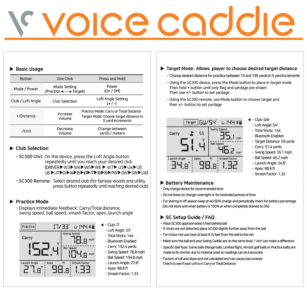 Details Zu Voice Caddie 2019 Swing Caddie Sc300 Golf Launch Monitor Training Aid