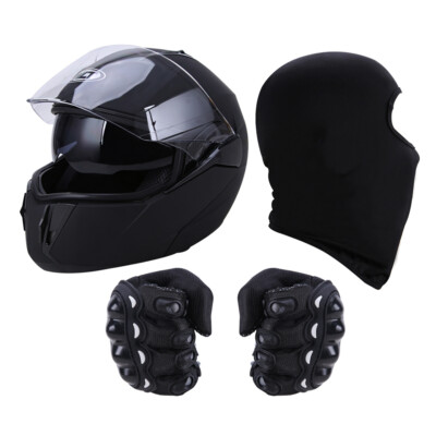 DOT Motorcycle Men Helmet Double Lens Flip Up Modular Snowmobile Racing w/ Gifts