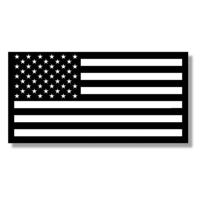 American Flag Magnets Car Truck Black White Set USA Made Tactical Not Decal CNC