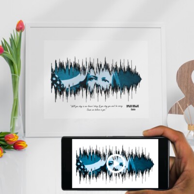 David Bowie Kooks Playable Soundwave Art Print
