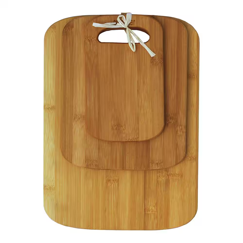 Bamboo Cutting Board Set 3 Piece Small Medium Large Kitchen Chopping Boards