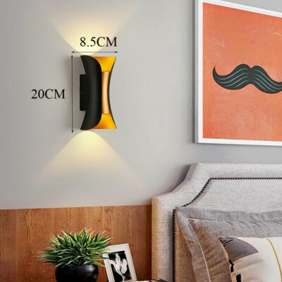 Modern LED Up Down Wall Light Sconce Lamp Fixture Outdoor Indoor Waterproof 12W