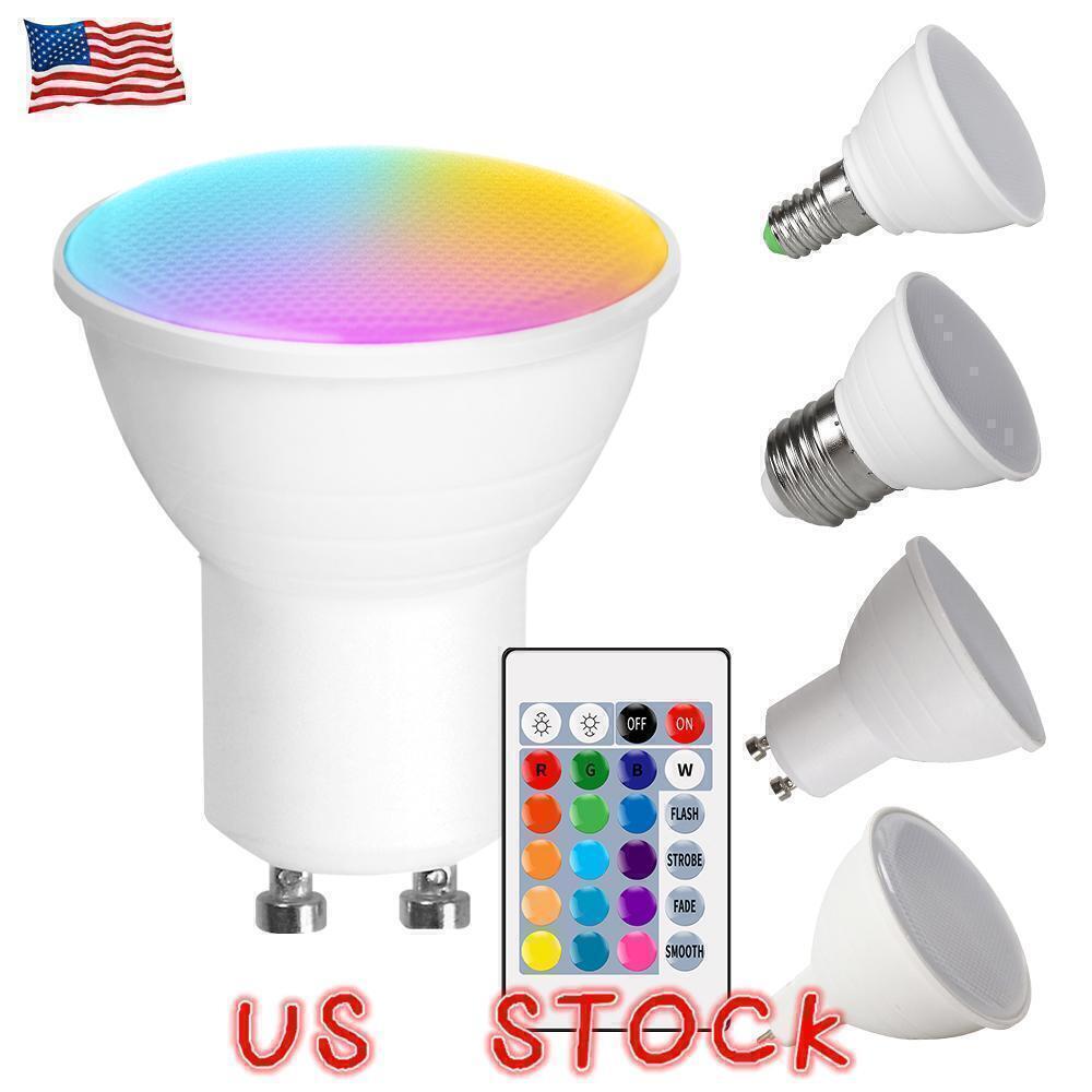 E26/E27 E14 GU10 MR16 RGBW Bulb LED Spot Light 16 Colour Changing Remote Control