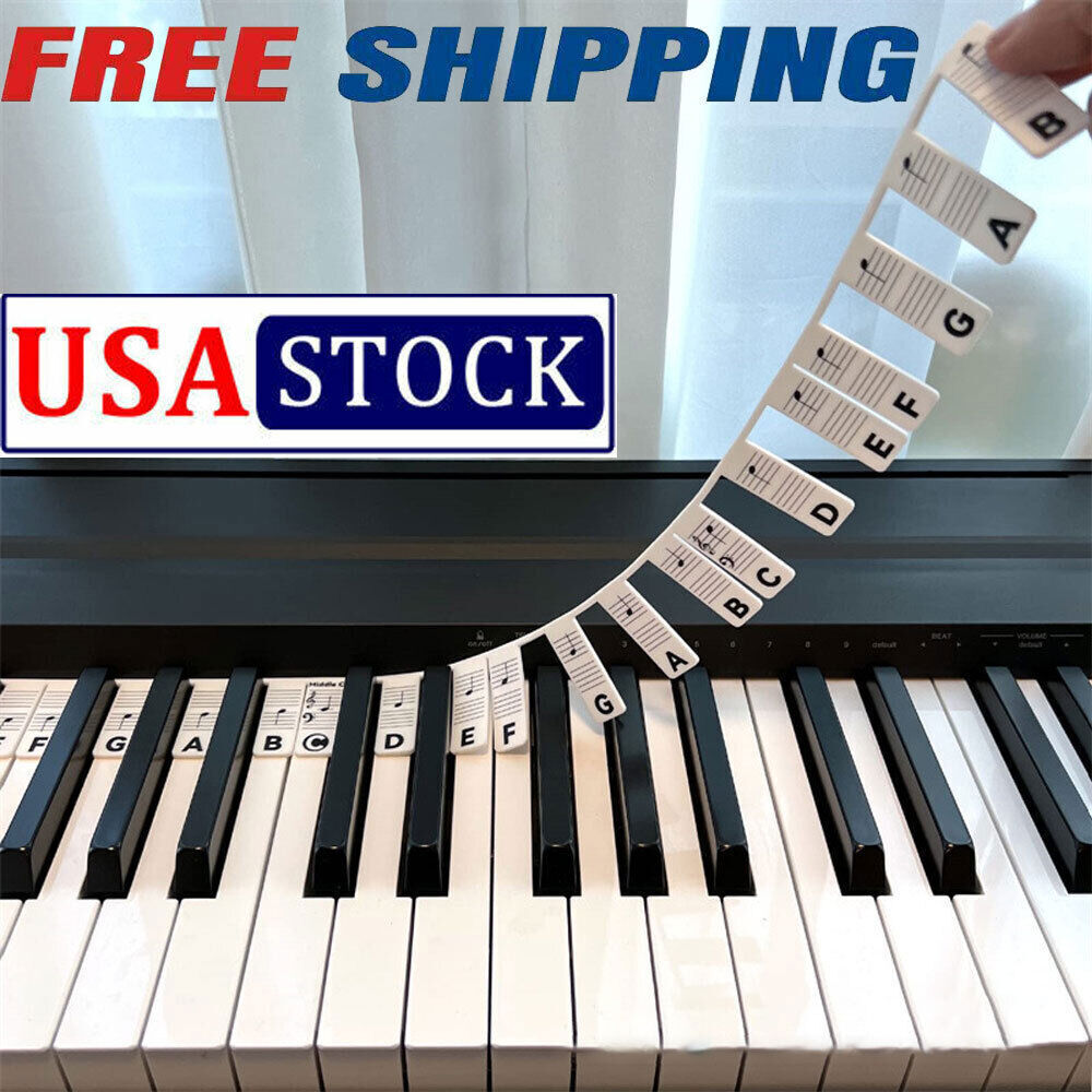 Note Labels Reusable Silicone Piano Stickers 88 Keys Us