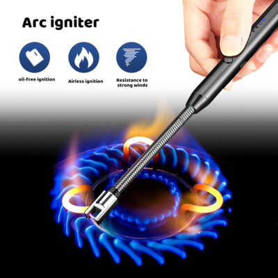 Electric Lighter Arc USB Rechargeable Candle BBQ Electronic Windproof Kitchen US