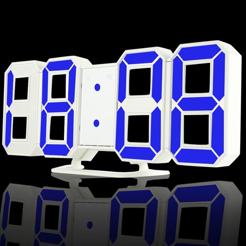 Famirosa Modern Style 3D Digital Table Alarm Clock With Night Luminance Display