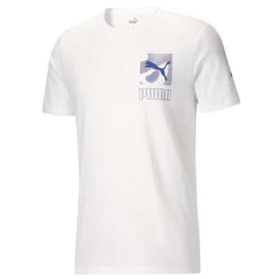 

Puma 847087-02 Mens Digital Graphic Crew Neck Short Sleeve Casual Short, Белый, Puma Digital Graphic Crew Neck Short Sleeve