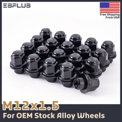 [24] Black Toyota/Lexus 4Runner FJ Tacoma TRD OEM Factory 12X1.5 Mag Lug Nut