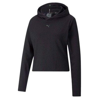 

Puma Flawless Training Pullover Hoodie Женская черная повседневная верхняя одежда 52237701, Черный