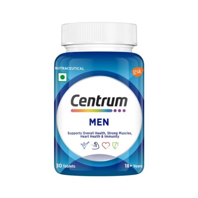 Centrum Men Tablet, Multivitamin with Grape seed extract, Vitamin C 30 TABLETS