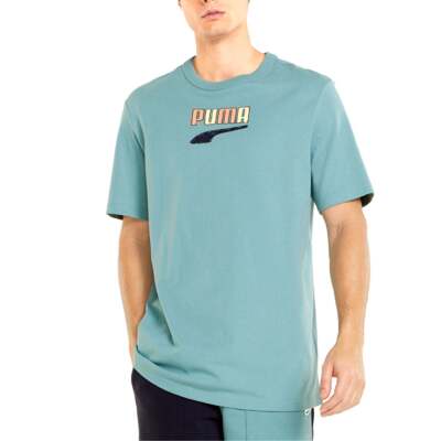 

Puma Downtown Logo Футболка с круглым вырезом и короткими рукавами Мужские синие повседневные топы 53367250, Синий, Puma Downtown Logo Crew Neck Short Sleeve T-Shirt