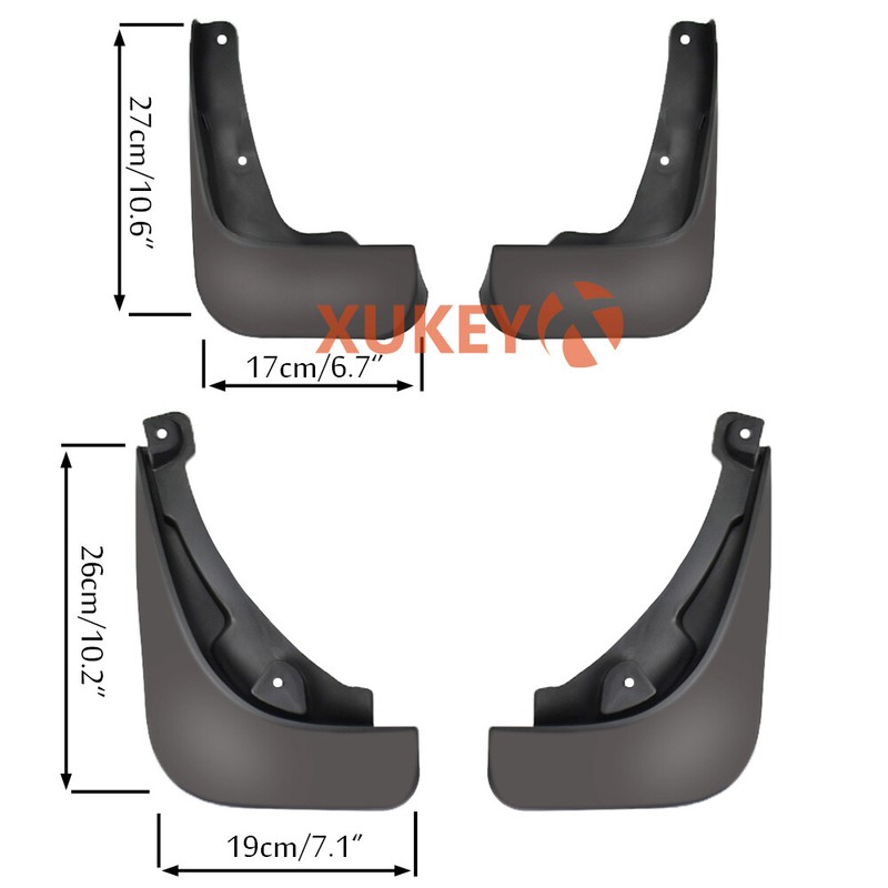 Front Rear Mud Flaps For Dodge Dart 20132016 sedan Splash Guards