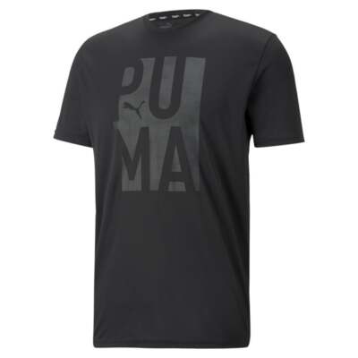 

Puma Train Off Season Crew Neck Short Sleeve Athletic T-Shirt Mens Black Casual, Черный, Puma Train Off Season Crew Neck Short Sleeve Athletic T-Shirt