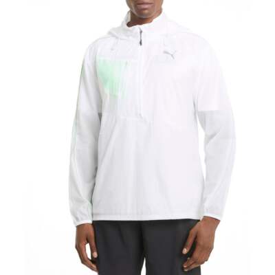 

Puma Run Lite Woven FullZip Jacket Мужская белая повседневная спортивная верхняя одежда 520221-0, Белый, Puma Run Lite Woven FullZip Jacket