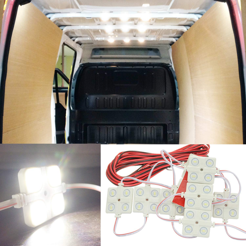 Details About Led Ceiling Lights Kit For Van Rv Boats Interior Lighting 12v 40 Led Replacement