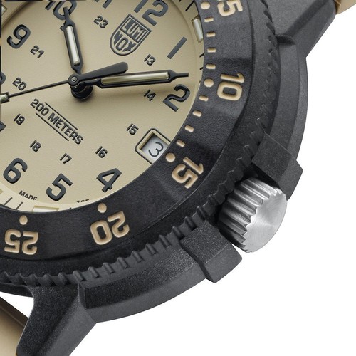 Pre-owned Luminox Sea Xs.3010.evo.s Beige Dial Original Navy Seal Mens Watch