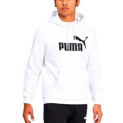 

Puma Ess Logo Pullover Hoodie Mens Size  Повседневная верхняя одежда 586270-02, Белый