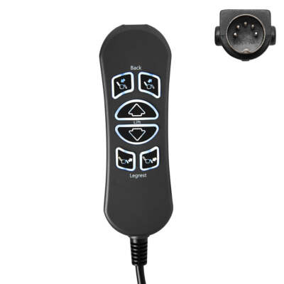 MLSK89-A2 6 Button 5 Pin Remote Controller for Recliner w/USB port & backlit