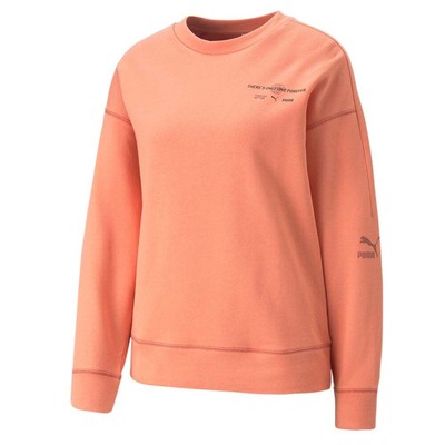 

Puma Classics Re:Escape Crew Neck Sweatshirt Womens Size  Casual Athletic Oute, Розовый, Puma Classics Re:Escape Crew Neck Sweatshirt
