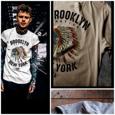 Hip hop t-shirt Brooklyn Native American New York City Indigenous NYC tee