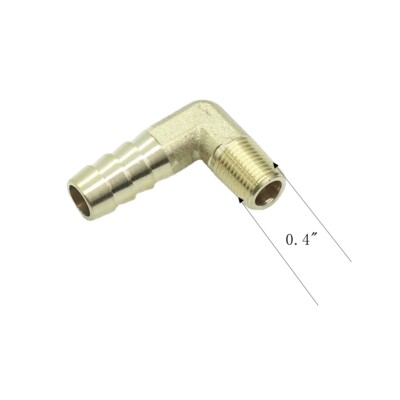  Brass Barb Fitting Male Elbow 90 Degree 1/8'' NPT* 3/8'' Hose ID