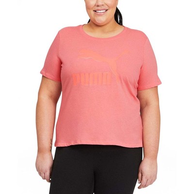 

Puma Crew Neck Short Sleeve Classics Logo Tee Plus Женские красные повседневные топы 531866, Красный