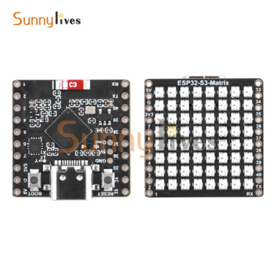 Type-C ESP32-S3-Matrix WIFI Bluetooth Development Board With 8×8 RGB LED Matrix