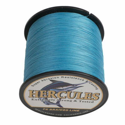 HERCULES Blue 300M 500M 1000M Yards 4 8 Strands Braided Fishing Line 10-300lbs