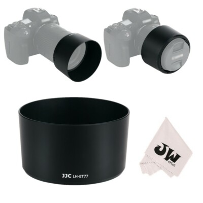 Reversible Lens Hood as Canon ET-77 for RF 85mm F2 Macro Lens on R5 R6 R RP Ra