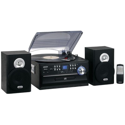 NEW Jensen AMFM Radio 3Speed TurntableCDCassetteRecord Player Stereo System
