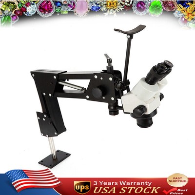 270°Jewelry Microscope Stand & Microscope Micro Inlaid Mirror For Jewelers NEW