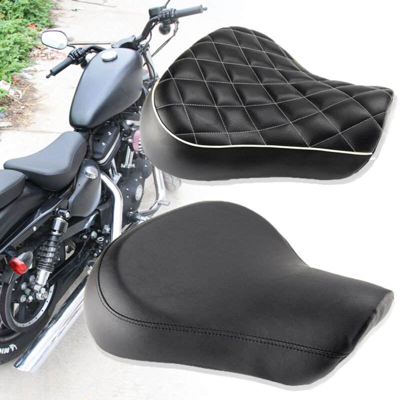 Solo Seat Driver Rider Black For Harley Sportster Iron 883 Solo Seat Driver Rider Black For Harley Sportster Iron 883