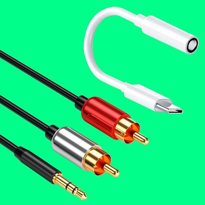 High Security TypeC to 3.5mm Audio Adapter + Cable f Samsung Galaxy S22 SM-S901U