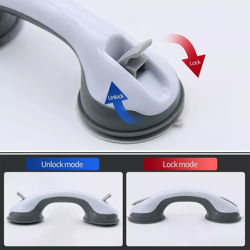 2Pack Shower Grab Bar 12" Showers Suction Bar Handle Bathroom Safety Grip Handle