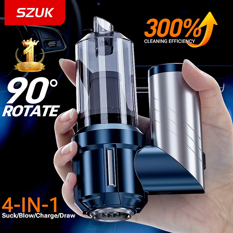 Car Vacuum Cleaner Powerful Cordless Handheld Mini Cleaning Machine Foldable Por