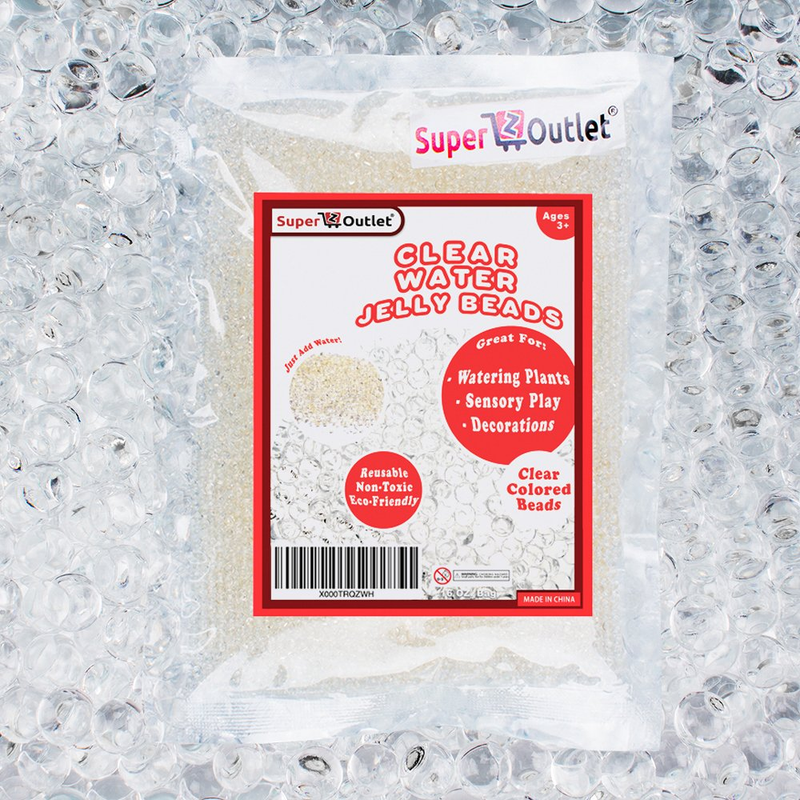 Super Z Outlet 1 Pound Bag of Clear Water Gel Beads Pearls for Vase Filler, Cand