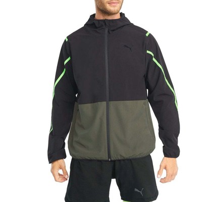 

Puma Woven Ultra Full Zip Training Jacket Mens Size  Повседневная спортивная верхняя одежда, Черный, Puma Woven Ultra Full Zip Training Jacket